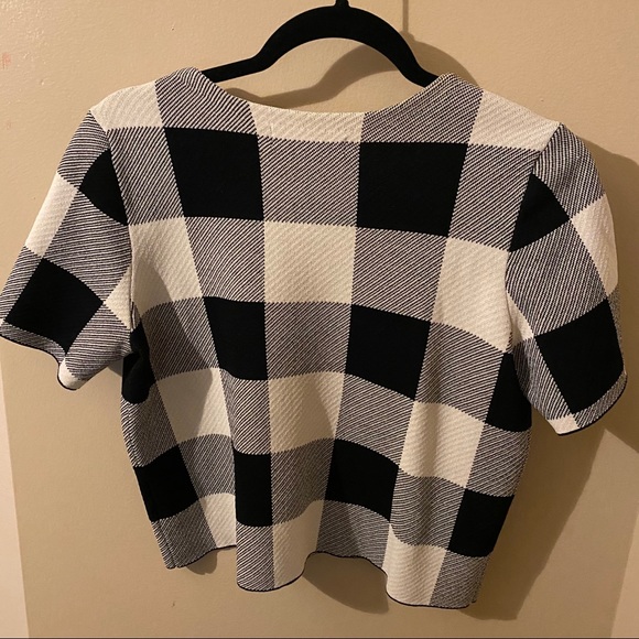 RACHEL cropped black and white top - Picture 4 of 4